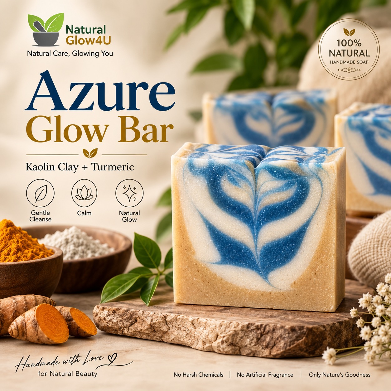 Azure Glow Bar handmade soap Bangladesh